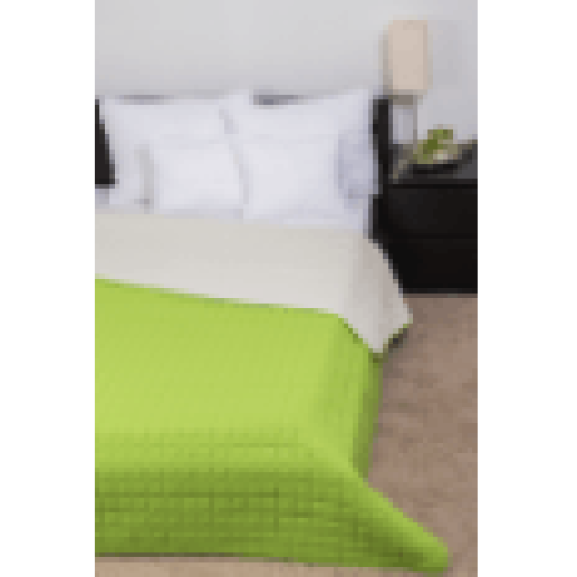 Laura kétoldalas ágytakaró, 235x250cm, zöld-krém