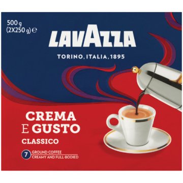 Lavazza Crema e Gusto Classico őrölt pörkölt kávé duopack ár