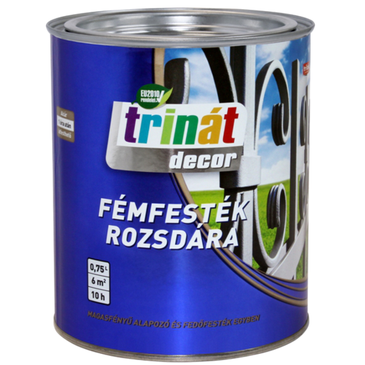 TRINÁT DECOR FÉMFESTÉK ROZSDÁRA 0,75L FEKETE