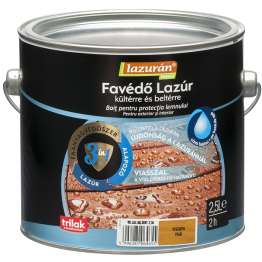 LAZURÁN AQUA 3IN1 VIZES PALISZANDER 2.5 L