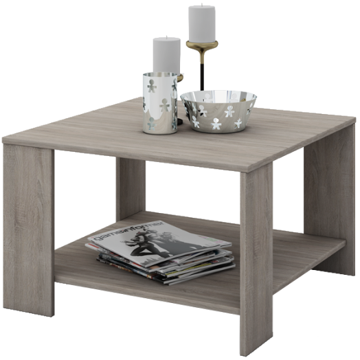 SONOMA TÖLGY TABLE DOHÁNYZÓASZTAL 75X75X37CM