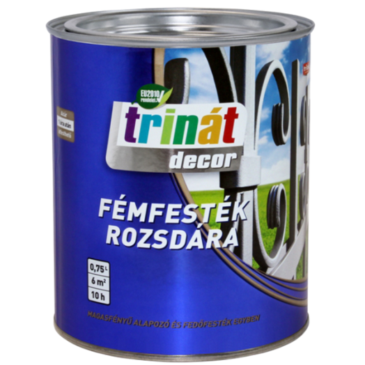 TRINÁT DECOR FÉMFESTÉK ROZSDÁRA 0,75L FEKETE