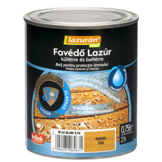 LAZURÁN AQUA 3IN1 VIZES PALISZAND 0.75 L