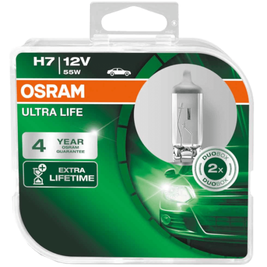 FÉNYSZÓRÓ H7, 12V/55W, OSRAM        ULTRA LIFE, DUO PACK