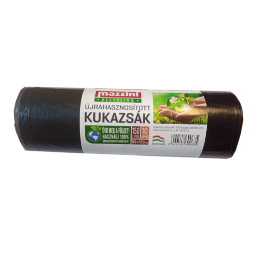 ÚJRAHASZNOSÍTOTT KUKAZSÁK 150 L 80X120CM 10 DB MAZZINI