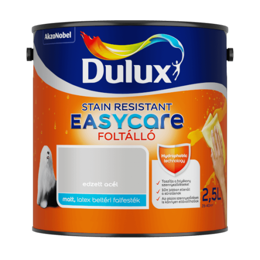 DULUX EASYCARE 2,5L EDZETT ACÉL     DISZPERZIÓS FALFESTÉK