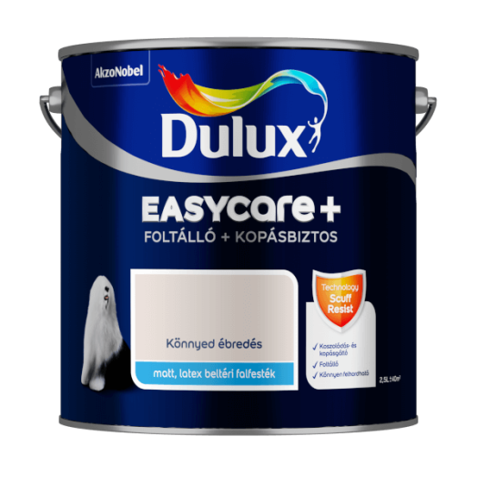 DULUX EASYCARE+ FOLTÁLLÓ+KOPÁSBIZTOS BELTÉRI FALFESTÉK 2,5L KÖNNYED ÉBREDÉS