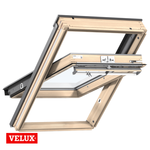 VELUX TETŐTÉRI ABLAK 78X160CM *KAP* GLLMK101061 FELSŐ KILINCCSEL