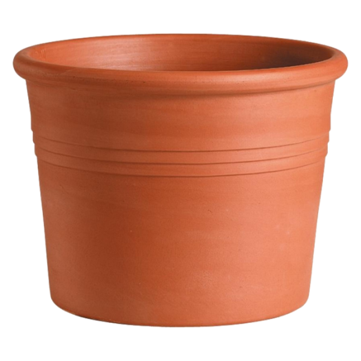 DEROMA AGYAGCSERÉP CILINDRO BORDATO 14CM TERRACOTTA