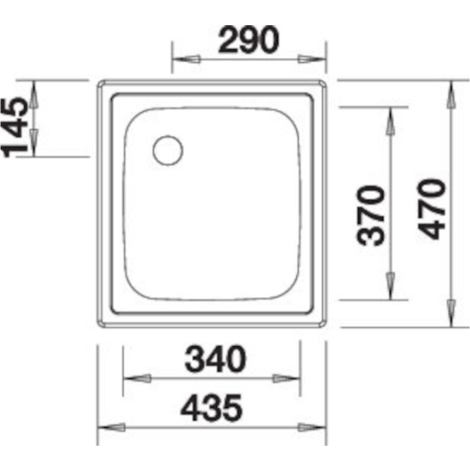 BLANCOTOP EE 4X4  MOSOGATÓ 1,5&quot;     1MEDENCÉS ROZSDAMENTES 470X435