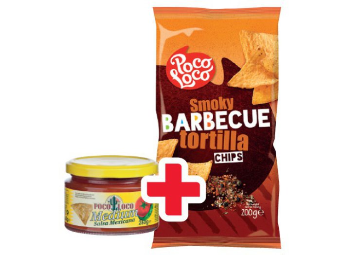 Poco Loco tortilla chips és Poco Loco mártogatós szósz