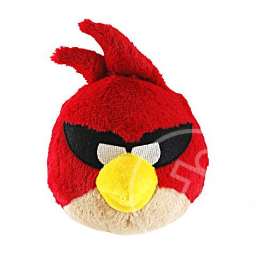 Angry Birds Space: 20 cm-es plüssfigura hang nélkül - piros madár