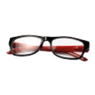 96269 Olvasószemüveg, műanyag, fekete/piros, 3 dpt