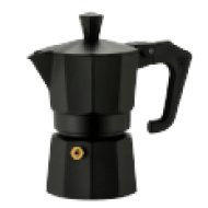 1360V Kotyogós kávéfőző, 3 személyes, fekete