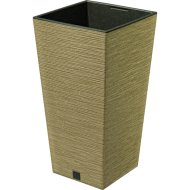 PROSPERPLAST VIRÁGKASPÓ FURU SQUARE ECO WOOD MŰANYAG 39,5X39,5X75,5 CM NATÚR