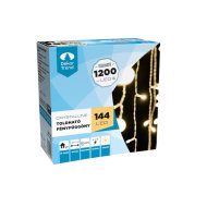 TOLDHATÓ JÉGCSAPFÜZÉR 144 LED, 1,2X1,2M DEKORTREND CRYSTALLINE' MELEG FEHÉR