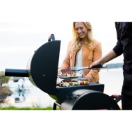 FASZENES GRILLKOCSI BLACK TAURUS 660+, 60X18CM GRILLRÁCS, KRÓMOZOTT