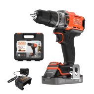 BLACK+DECKER AKKUS ÜTVEFÚRÓ-CSAVAROZÓ 18V AKKUVAL, TÖLTŐVEL, KOFFERBEN