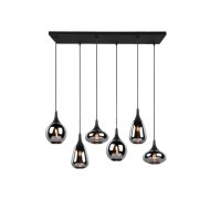 TRIO LUMINA FÜGGESZTÉK 6XE14/40W IP20 93X150X34CM MATT FEKETE