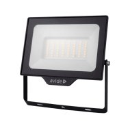 AVIDE SMD-LED FÉNYVETŐ SLIM 30W 3000LM 4000K IP65 GYORSCSATLAKOZÓ NW 14X12CM FEKETE-OPÁL