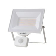 AVIDE SMD-LED FÉNYVETŐ SLIM 30W, 3000LM, 4000K, IP44, PIR MOZGÁSÉRZÉKELŐS, NW, 14X19CM, FEHÉR-OPÁL