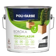 POLI-FARBE BORÓKA OLDÓSZERES FAKONZERVÁLÓ VÉKONYLAZÚR 2,5L FB06 PASADENA FENYŐ