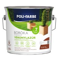 POLI-FARBE BORÓKA OLDÓSZERES FAKONZERVÁLÓ VÉKONYLAZÚR 2,5L FB05 RUSZTIKUS TÖLGY