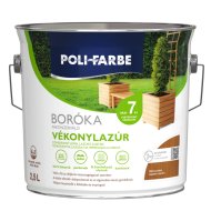 POLI-FARBE BORÓKA OLDÓSZERES FAKONZERVÁLÓ VÉKONYLAZÚR 2,5L FB04 MANDULA