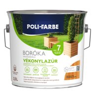 POLI-FARBE BORÓKA OLDÓSZERES FAKONZERVÁLÓ VÉKONYLAZÚR 2,5L FB02 VILÁGOS TÖLGY