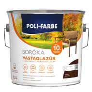 POLI-FARBE BORÓKA OLDÓSZERES VASTAGLAZÚR 2,5L_LB08 DIÓ