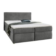 KOMPOLSTER GRETE BOXSPRING ÁGY 160CM, ELEFÁNTSZÜRKE, FEDŐMATRACCAL