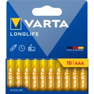 VARTA LONGLIFE ALKÁLI MIKRO ELEM AAA LR03 10DB/CSOMAG