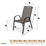 FIELDMANN KERTI SZÉK FDZN 5111 55X73X94CM FÉMVÁZAS