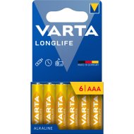 VARTA LONGLIFE ALKÁLI MIKRO ELEM AAA LR03 6DB/CSOMAG