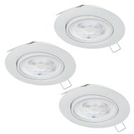 EGLO FAVAZZINA LED BEÉPÍTHETŐ SZPOT GU10 3X4W 3X400LM 2700K IP20 8,8CM FEHÉR